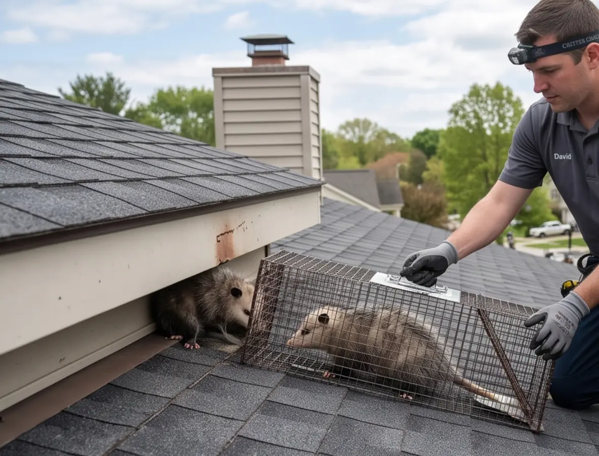Humane possum catching in a Melbourne roof
